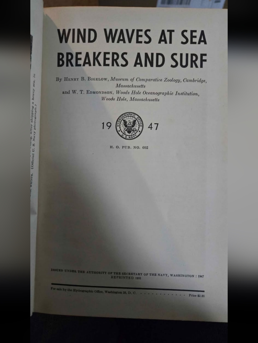 Vintage 1947 Wind Waves at Sea Breakers and Surf U.S. Navy Hydrographic Office - Picture 3 of 4